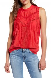 Hinge Sleeveless Embroidered Top   Nordstrom at Nordstrom